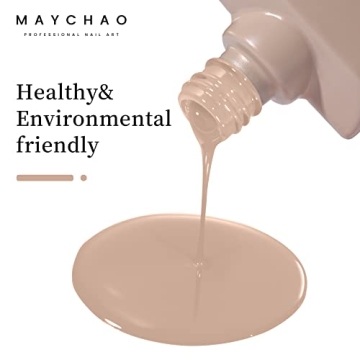MAYCHAO Neutral Nude Gel Nail Polish Long-Lasting Shine