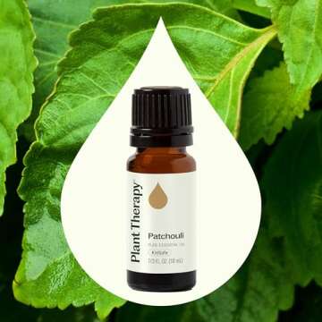 Plant Therapy Patchouli Essential Oil 100% Pure, Undiluted, Natural Aromatherapy, Therapeutic Grade 10 mL (1/3 oz)