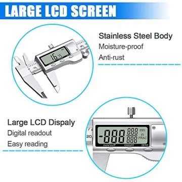Professional Stainless Steel Digital Caliper with LCD