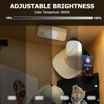 NIEGNOWOO LED Motion Sensor Puck Lights, Rechargeable Cabinet Lights, Stick on Wireless LED Night Light for Closet, Drawer, Shelf, Under Cabinet, Warm White 4Pack, USB Charging Cord Included