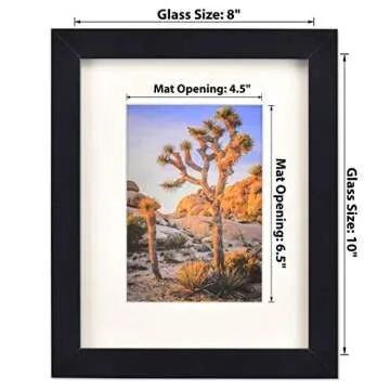 Classic Black Photo Frames for Wall & Table - 2 Pack Set