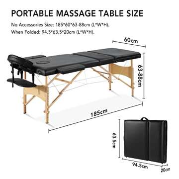 Careboda Professional Portable Massage Table with Accessories