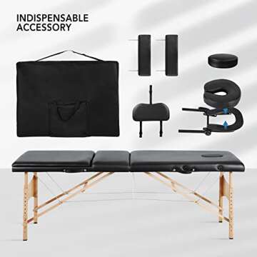 Careboda Professional Portable Massage Table with Accessories