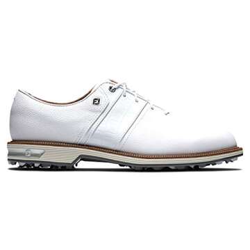 FootJoy Men's Premiere Series-Packard Golf Shoe - White/White Size 10.5