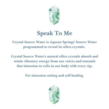 Aquene Springs Crystal Source Water, Infused with Silica Crystals for Self Healing and Manifestation, Enhanced Cardiovascular Function, Rejuvenating Hydration, Strong Bones & Tissues (2)