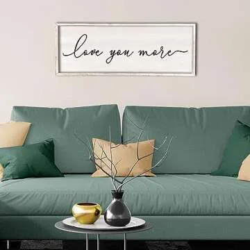 Love You More Wall Decor - Modern Farmhouse Sign