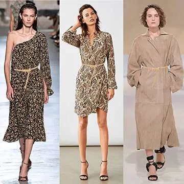 BAOKELAN Skinny Leather Belts for Women Knotted Thin Waist Belt for Dress