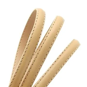 BAOKELAN Skinny Leather Belts for Women Knotted Thin Waist Belt for Dress