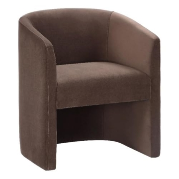 Steve Silver Furniture Iris Modern Accent Arm Chair with Plush Pillowtop Seating, Brown Coco Velvet ...