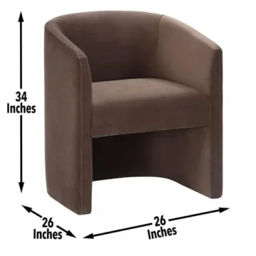 Elegant Cocoa Velvet Accent Chair for Every Home