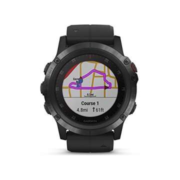 Garmin fenix 5X Plus, Ultimate Multisport GPS Smartwatch, Features Color Topo Maps and Pulse Ox, Hea...