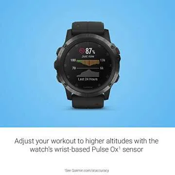 Garmin fenix 5X Plus GPS Smartwatch for Sports Enthusiasts