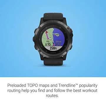 Garmin fenix 5X Plus GPS Smartwatch for Sports Enthusiasts