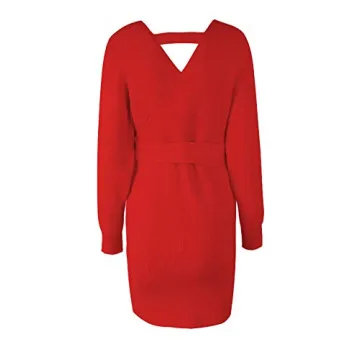 Shop Mansy Sexy Cocktail Batwing Mini Dress Red