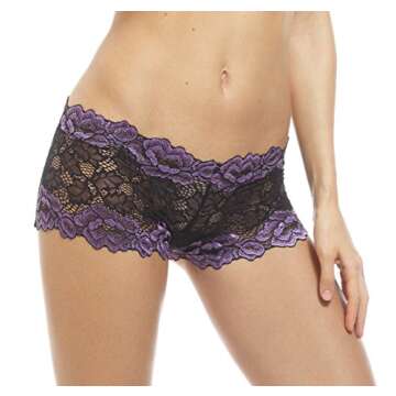 Sofishie Stylish Heart Shape Boy Short - BlackPurple - Medium