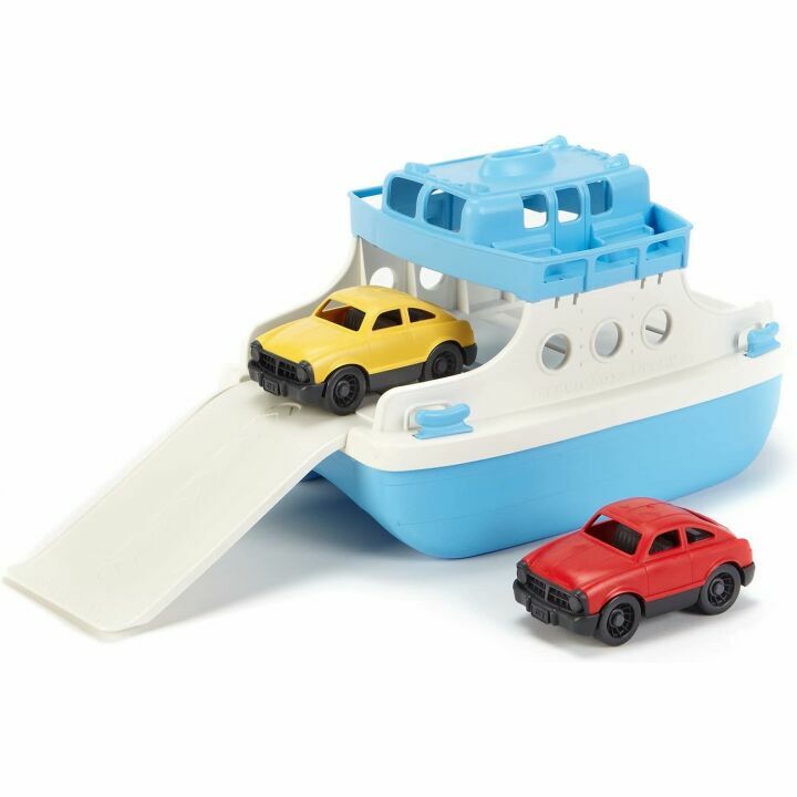 Green Toys Ferry Boat with Cars for Kids' Bathtime Fun