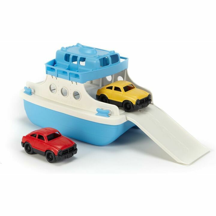 Green Toys Ferry Boat with Cars for Kids' Bathtime Fun