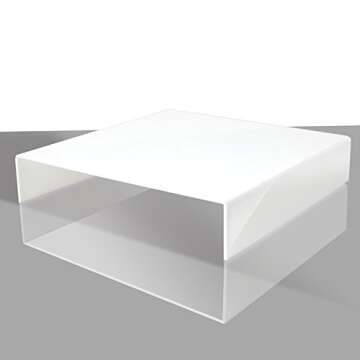 Julius Studio 2 Pcs 9.5 x 9.5 Inch Tabletop Acrylic Reflective Display Black & White for Product Pho...