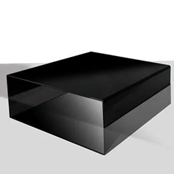 Julius Studio 2 Pcs 9.5 x 9.5 Inch Tabletop Acrylic Reflective Display Black & White for Product Photography, JSAG373