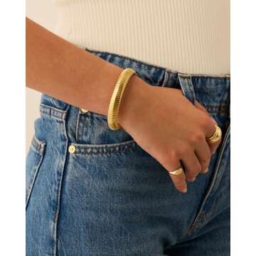 Stylish PAVOI Flexible Stretch Chunky Bracelet for Women