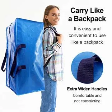 VELVETSURE 12 Pack Extra Large Moving Bags with Straps