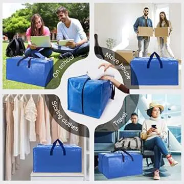 VELVETSURE 12 Pack Extra Large Moving Bags with Straps
