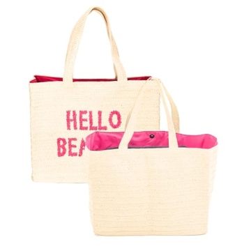Hello Beaches: beach tote bags. A packable straw beach bag that packs flat. Beach bags for women are...