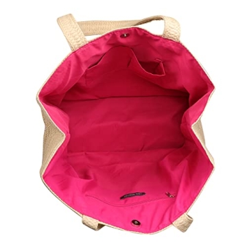 Hello Beaches: beach tote bags. A packable straw beach bag that packs flat. Beach bags for women are beach essentials. Use as a large beach travel tote bag or a pool bag. Beach tote for vacation.