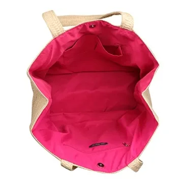 Hello Beaches: beach tote bags. A packable straw beach bag that packs flat. Beach bags for women are beach essentials. Use as a large beach travel tote bag or a pool bag. Beach tote for vacation.