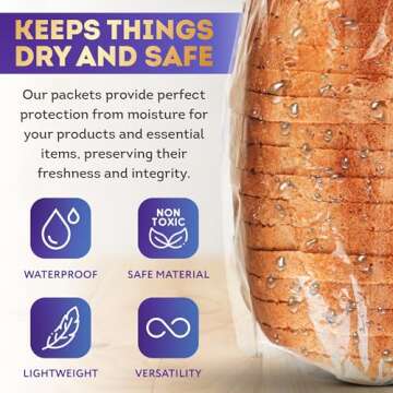 APQ Supply Plastic Bread Bags – 100 Count, Clear, Durable