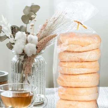 APQ Supply Plastic Bread Bags – 100 Count, Clear, Durable