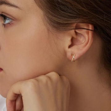 Risamil Dainty Gold Earrings for Women - Trendy Studs