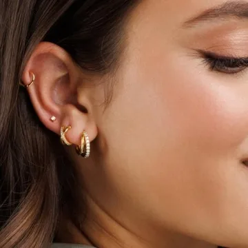 Risamil Dainty Gold Earrings for Women - Trendy Studs