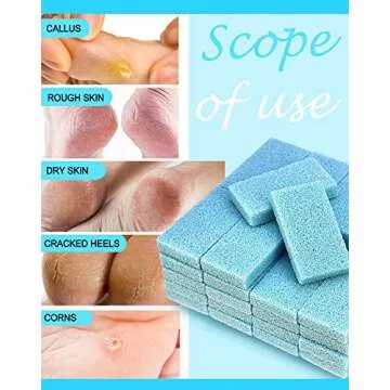 Maryton Disposable Foot Scrubber Pumice Pads, Pedicure Pumice Stone Dead Skin Callus Remover for Fee...