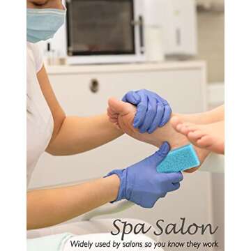 Maryton Disposable Foot Scrubber Pumice Pads, Pedicure Pumice Stone Dead Skin Callus Remover for Feet, 40Pcs (Blue Medium Coarse)