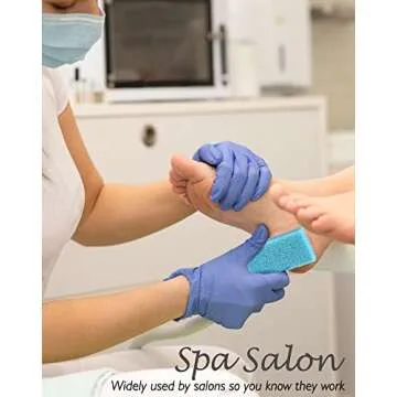 Maryton Disposable Foot Scrubber Pumice Pads, Pedicure Pumice Stone Dead Skin Callus Remover for Feet, 40Pcs (Blue Medium Coarse)