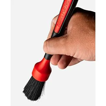 Adam's Polishes Lug Nut Brush - Car Detailing Brush for Wheel Cleaning | Chemical Resistant Bristles Against Tough Acid Wheel Cleaner or Rim Cleaner | Rubberized Wheel Brush for Safe Car Cleaning