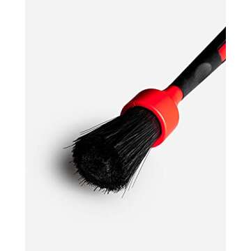 Adam's Polishes Lug Nut Brush - Car Detailing Brush for Wheel Cleaning | Chemical Resistant Bristles Against Tough Acid Wheel Cleaner or Rim Cleaner | Rubberized Wheel Brush for Safe Car Cleaning