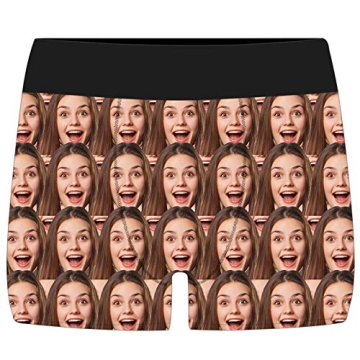 Amlion Personalized Funny Boxers Briefs for Men, Custom Underwear with Multi Face Photo
