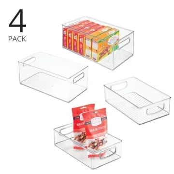 mDesign Plastic Kitchen Storage Bins for Organizing