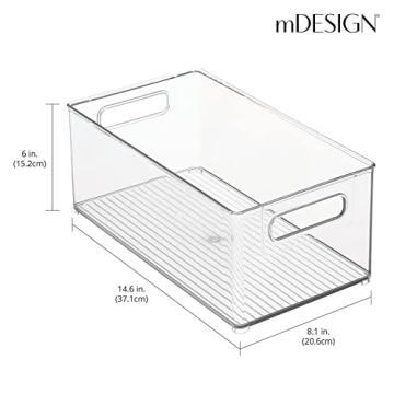 mDesign Plastic Kitchen Storage Bins for Organizing
