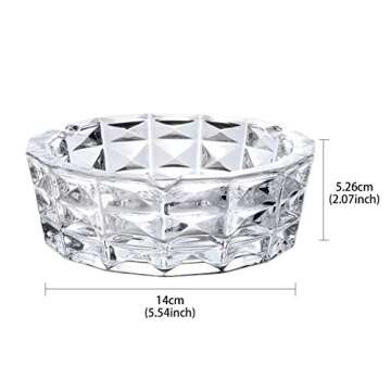 Saim Elegant Crystal Ashtray – Perfect for Home and Outdoor Use
