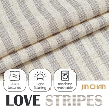 Jinchan Striped Tier Curtains - Elegantly Rustic Designs