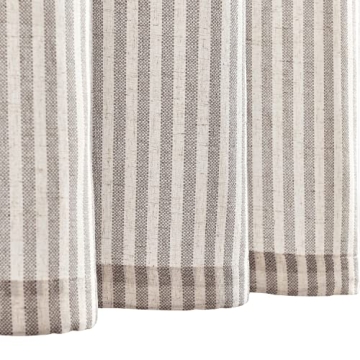 Jinchan Striped Tier Curtains - Elegantly Rustic Designs