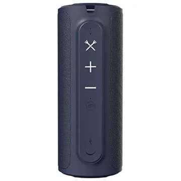 Blue Tees Golf The Player Magnetic Bluetooth Speaker Securely Attaches to Golf Cart - IPX7 Waterproof - USB Charge Out - Navy