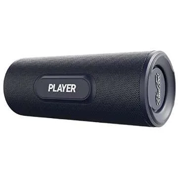 Blue Tees Golf The Player Magnetic Bluetooth Speaker Securely Attaches to Golf Cart - IPX7 Waterproof - USB Charge Out - Navy