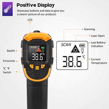 Infrared Thermometer Non-Contact Laser Temperature Gun