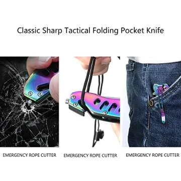 ALBATROSS EDC Tactical Folding Pocket Knife with Safety Features