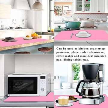 Gartful Pink Oversize Silicone Mat 27.6" x 19.7", Silicone Sheet for Crafts, Nail Arts, Painting, Epoxy Resin Jewelry Casting Mat, Countertop Protector, Table Placemat Pad, Nonstick Nonskid