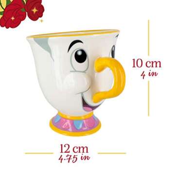 Disney Beauty and the Beast Offical Licensed Chip Tea Cup by Paladone, 9oz Ceramic Coffee Mug a Disn...
